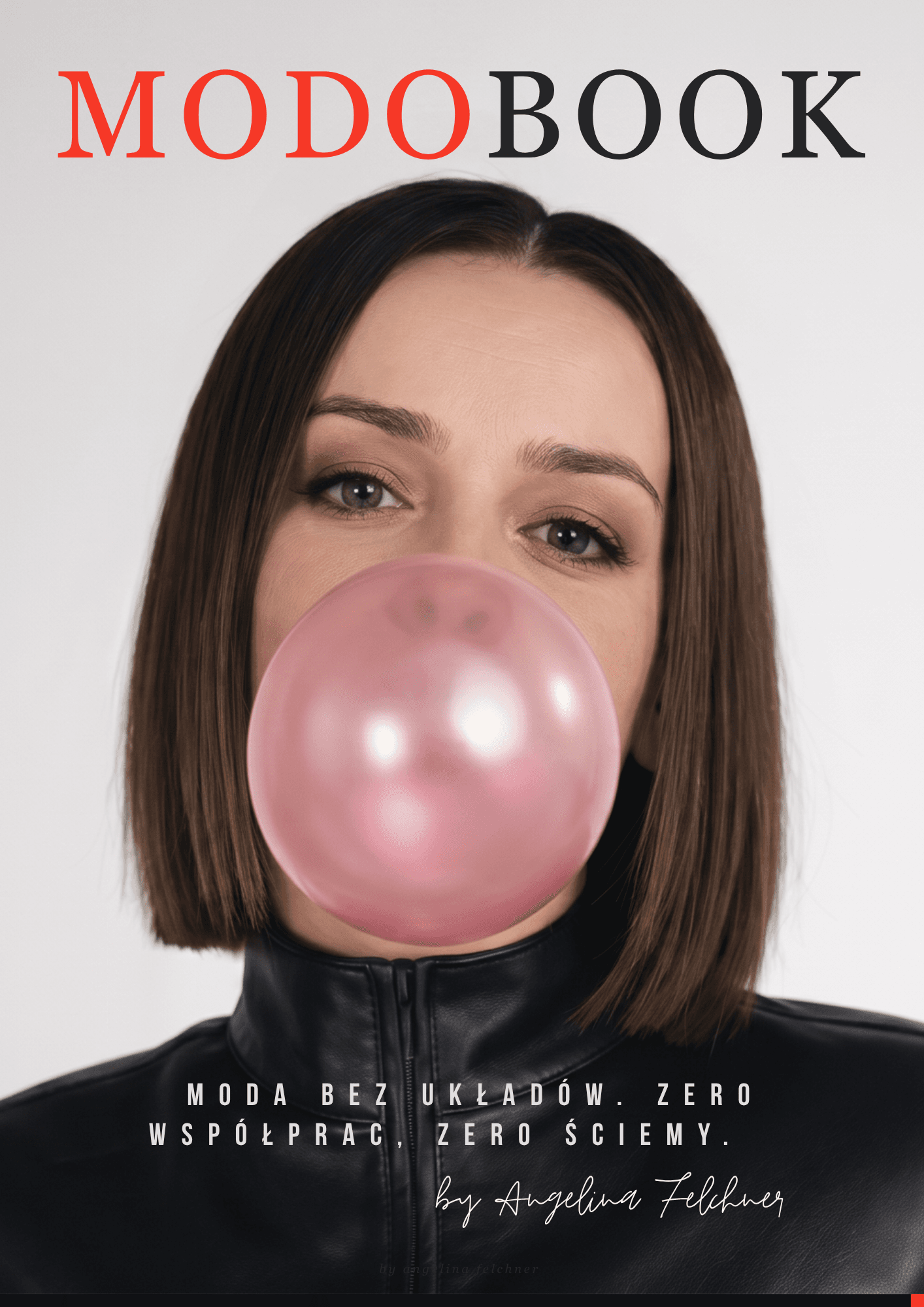 Okładka Modobook nr 1 — interaktywny magazyn modowy Angeliny Felchner