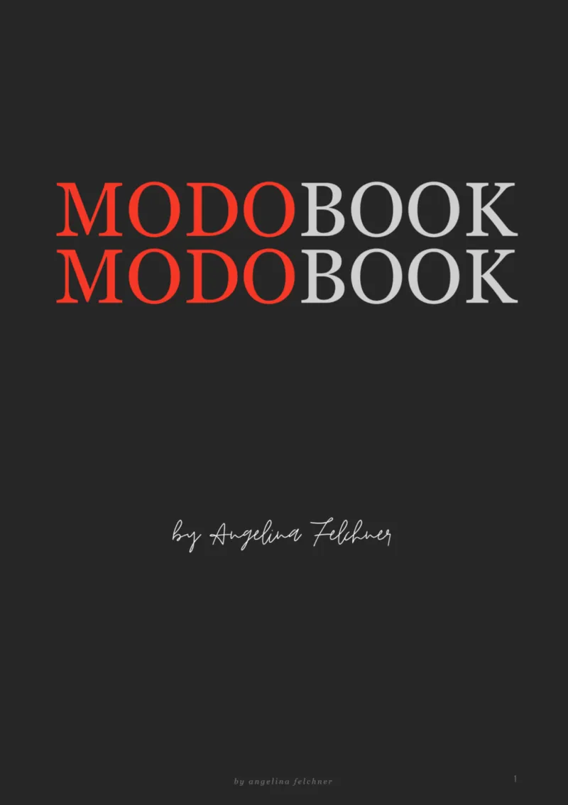 Modobook — przykładowa strona wydania: stylizacje, porady modowe i gotowe sety